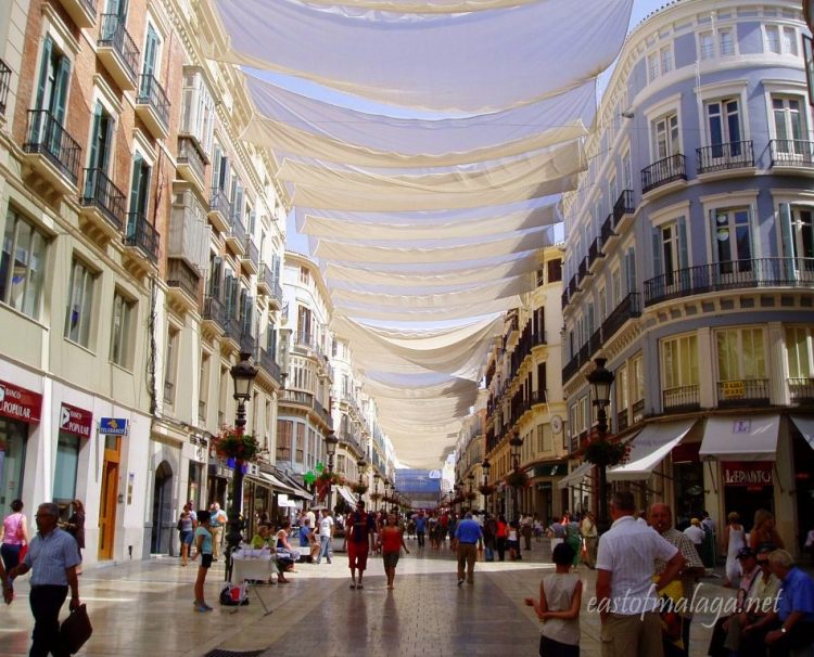 Calle Larios, Málaga in the shade