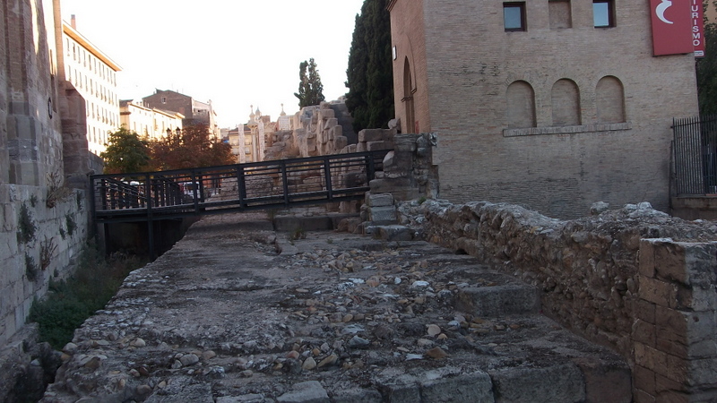 Roman walls in Zaragoza, Spain