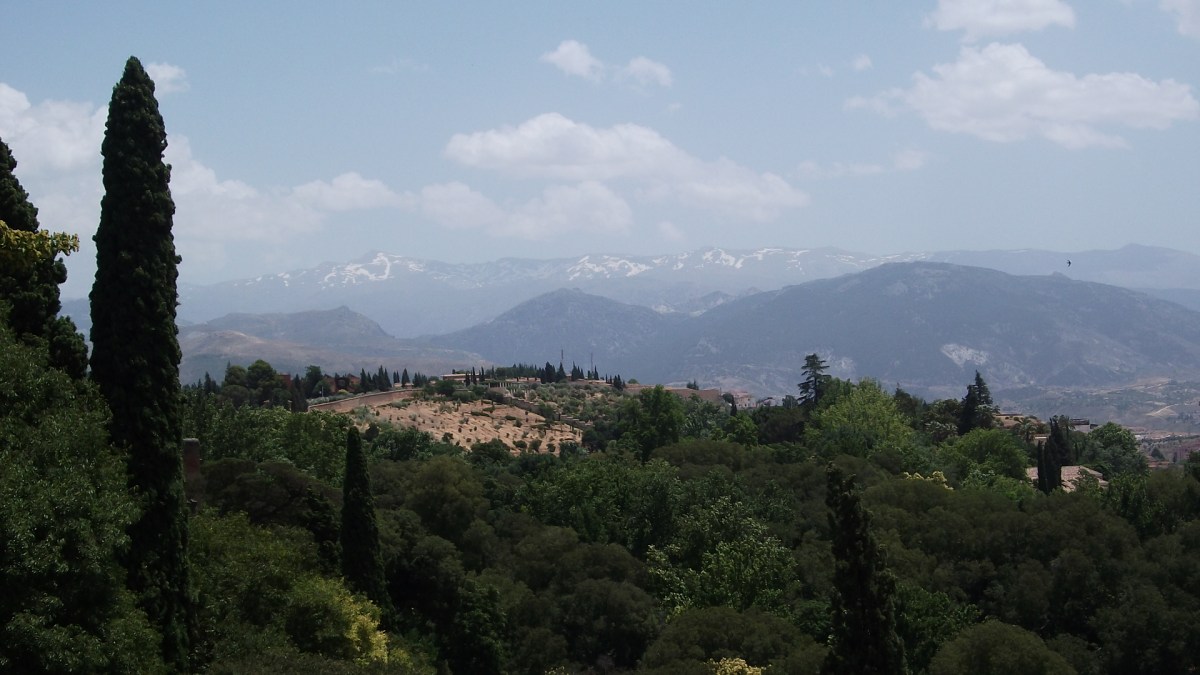 Snow on the Sierra Nevadas, Granada even in July