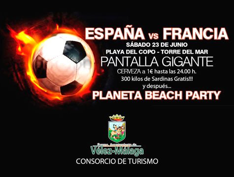 españa-francia football poster