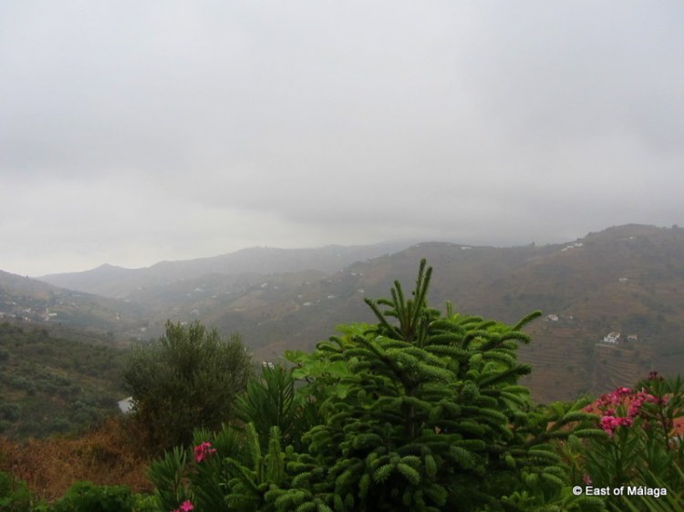 View down the valley towards the Mediterranean Sea showing fifty shades of grey!