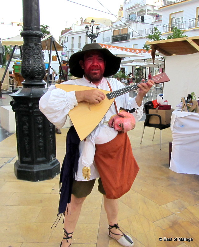 Character actor at the medieval market in Torrox pueblo