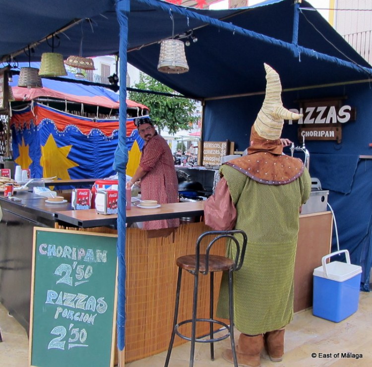 Character actors at the medieval market in Torrox pueblo