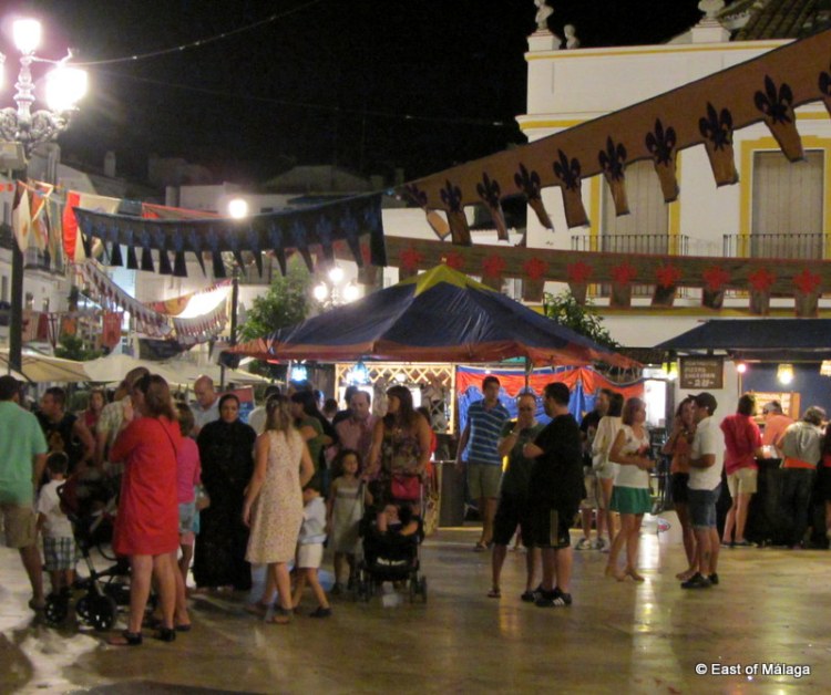 Evening falls at the medieval market, Torrox pueblo
