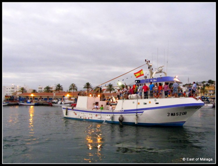 Caleta de Velez harbour as dusk falls