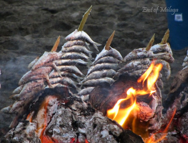 Sardines on the beach at Torre del Mar, Spain