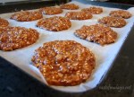 Easy No-Bake Chocolate, Peanut Butter and Oatmeal Cookies cooling on the tray