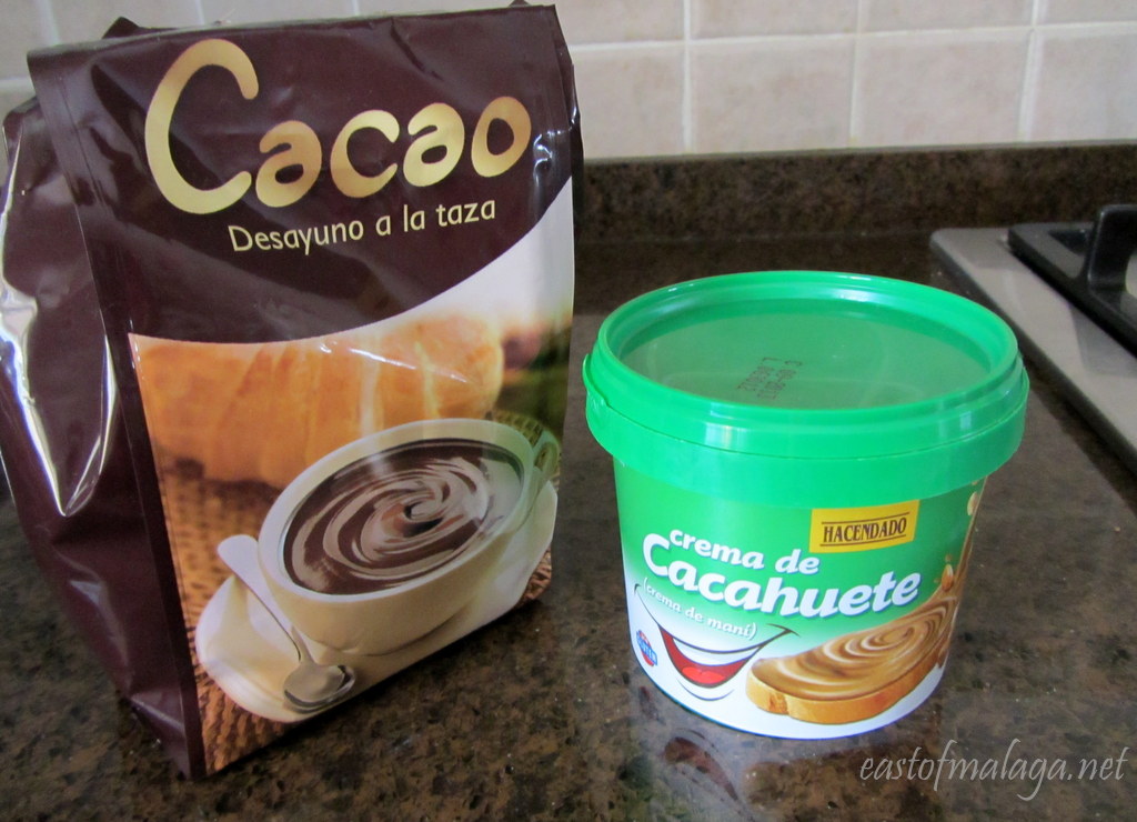 Peanut butter and cocoa powder