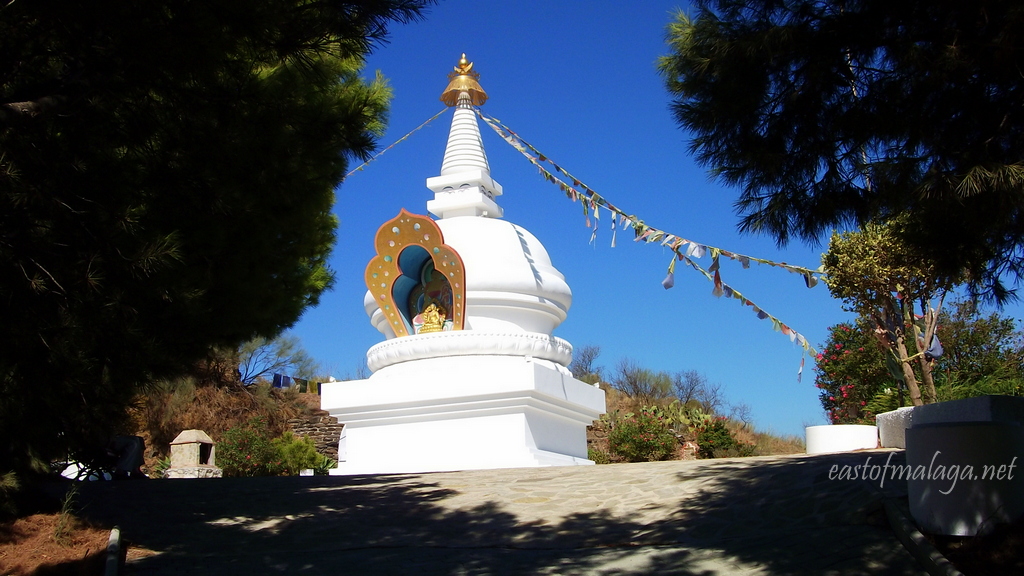 First sight of the Buddhist Stupa in Vélez-Málaga, Spain
