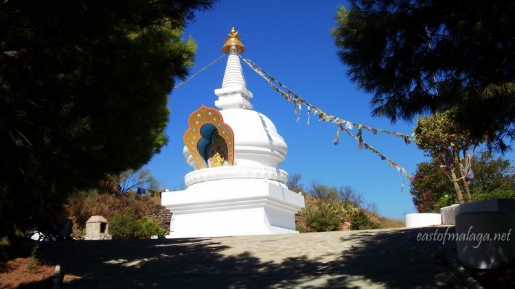 First sight of the Buddhist Stupa in Vélez-Málaga, Spain