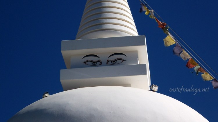 The eyes of the Buddhist Stupa, Vélez-Málaga, Spain