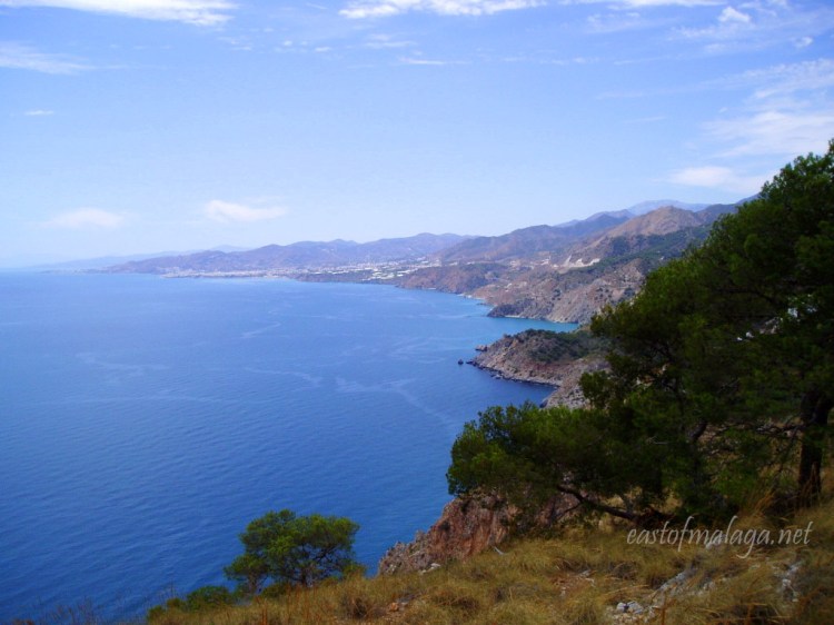 Looking at the coast, east of Málaga, Spain