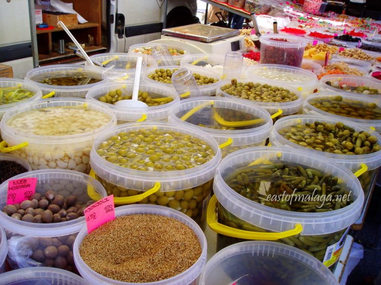 Olives for sale at Spanish market