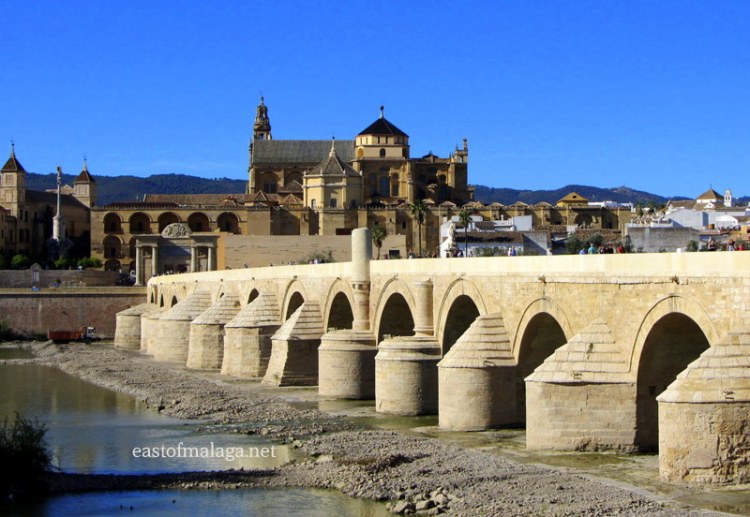 Roman bridge and Mezquita, Cordoba, Spain