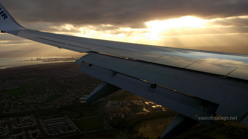 Coming into land at Dublin airport, Ireland