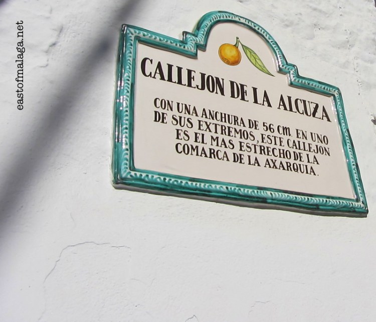 Callejon de la Alcuza, Sayalonga, Spain