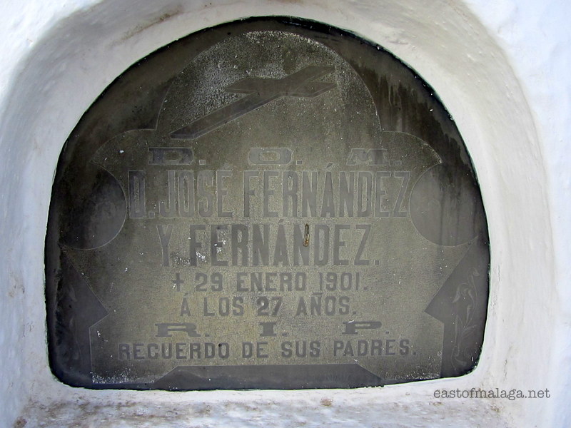 Grave at the Round Cemetery, Sayalonga, Spain
