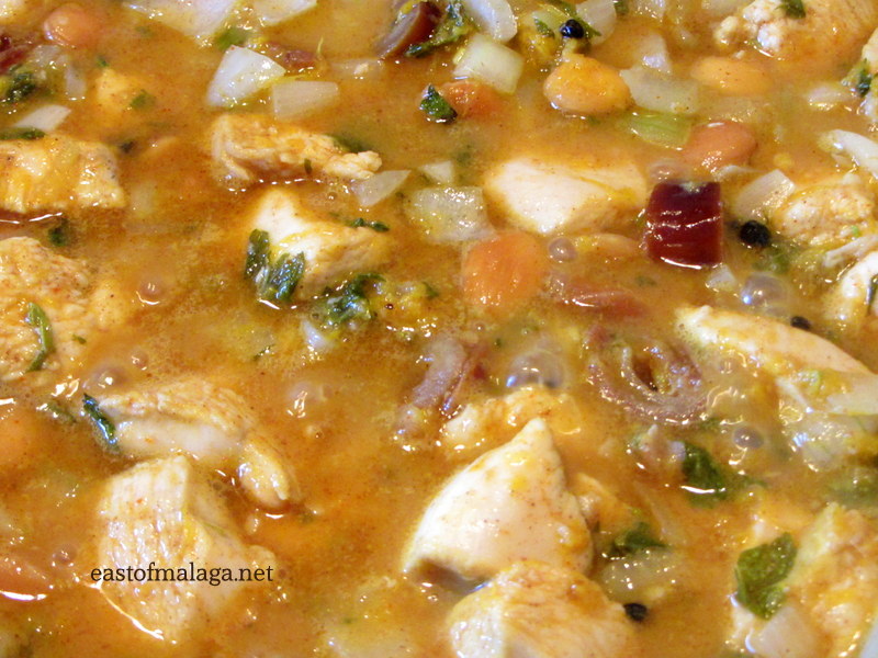 Moroccan chicken - Add the citrus juice to the pan