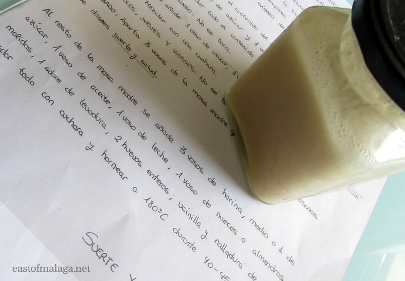 Bubbling starter mix