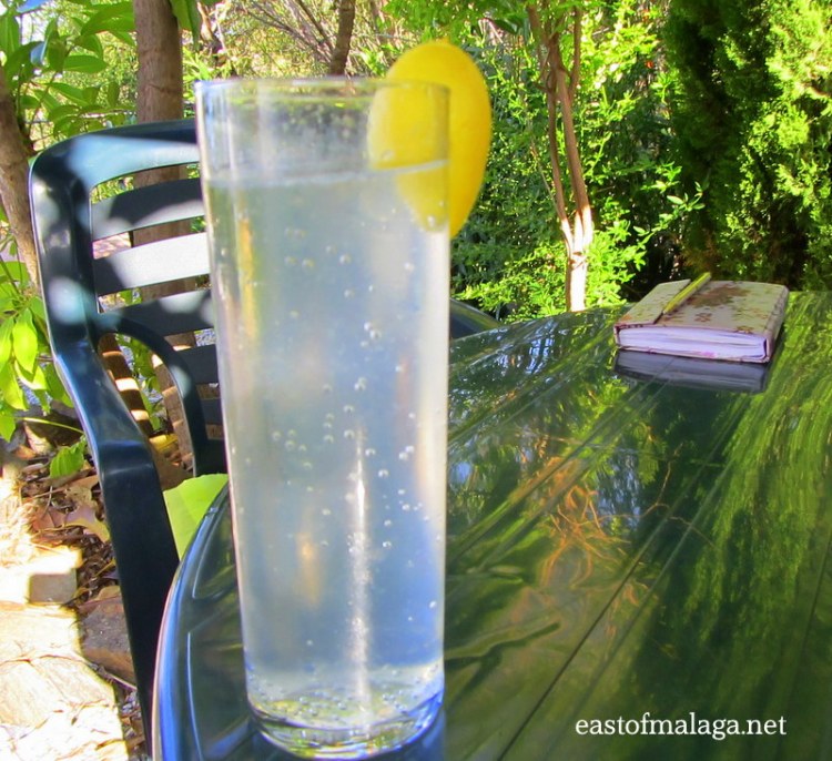 Sparkling water with fresh limequat