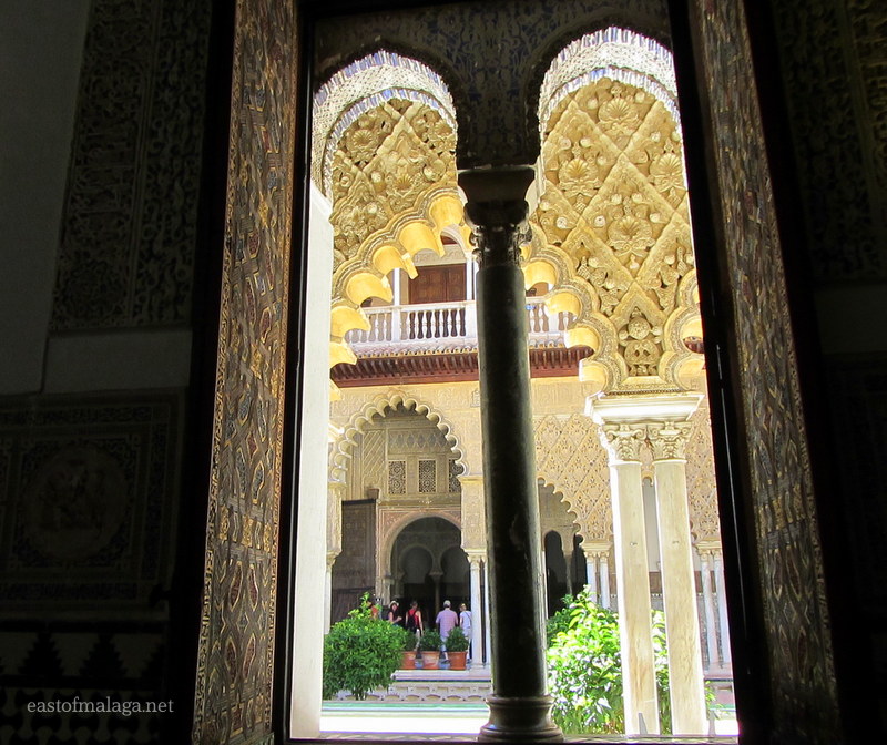 looking through the window arch, Alcazar, Seville