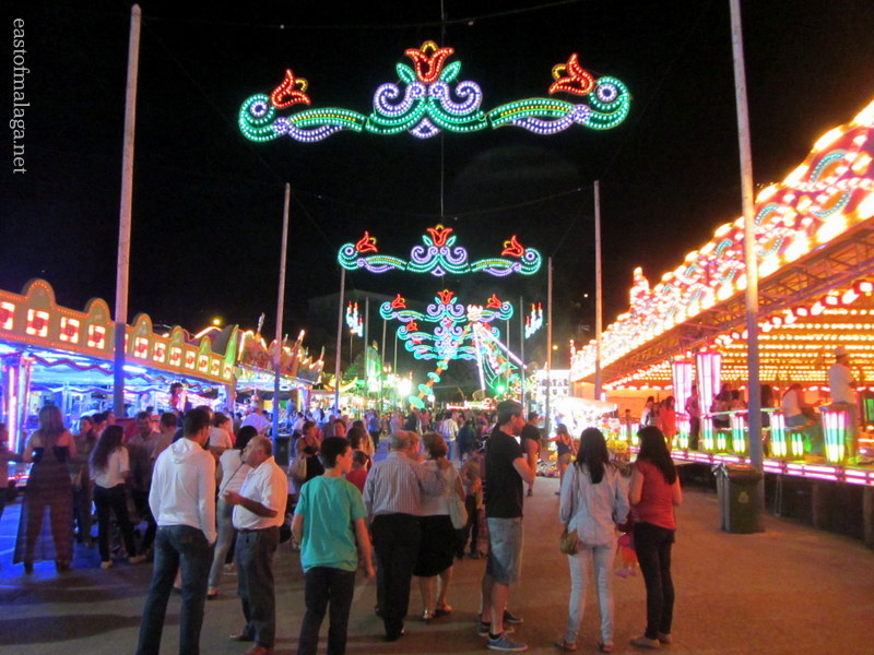 The bright lights of Torrox feria, Andalucia, Spain