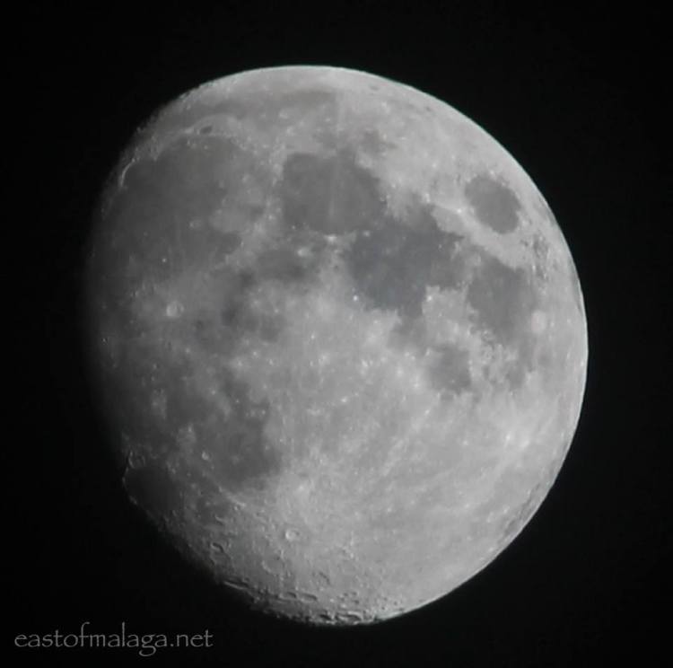 The moon shining bright