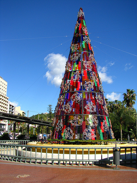 Abstract christmas tree in Malaga