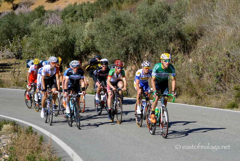 First group of riders in Vuelte a Andalucia, Spain