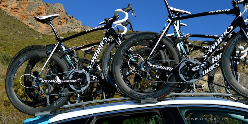 Spare bikes for the peleton, Vuelta a Andalucia