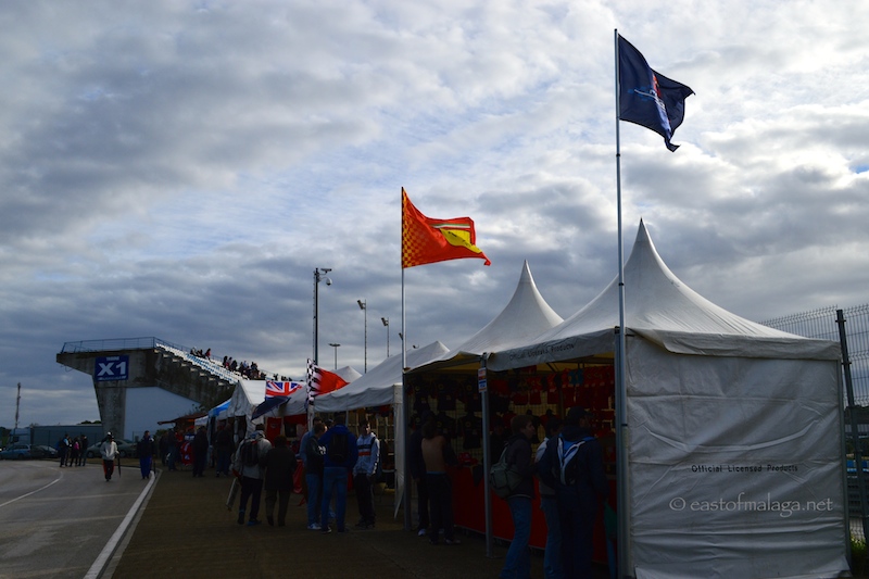 Stalls and stand at Jerez, Spain