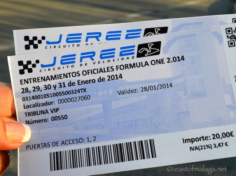 Tickets for F1 Winter Testing at Jerez, Spain