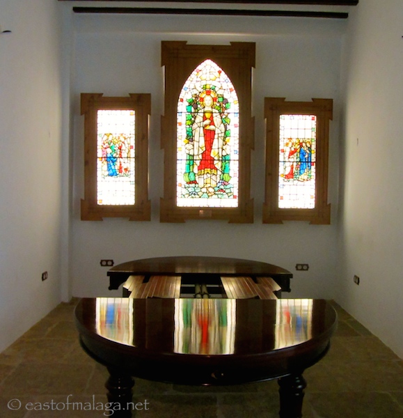 Stained glass windows in the crystal museum, Malaga