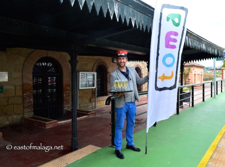Manni the Station Master, waiting at Arriate, Spain