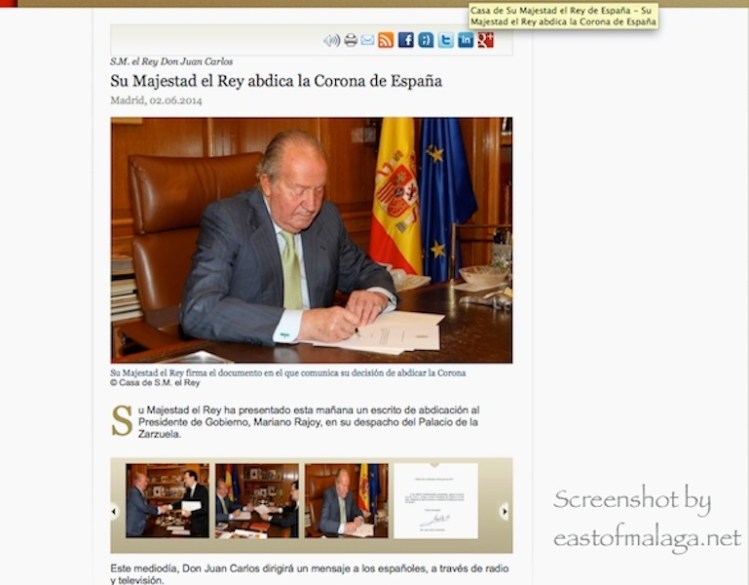 King Juan Carlos abdicates