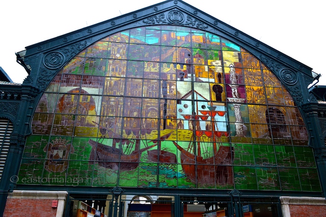Stained glass window of Atarazanas market, Malaga