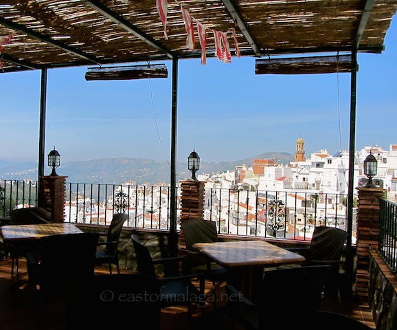 A shady terrace in Competa, Spain
