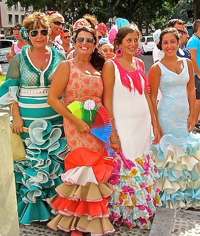 Beautiful dresses at Malaga feria