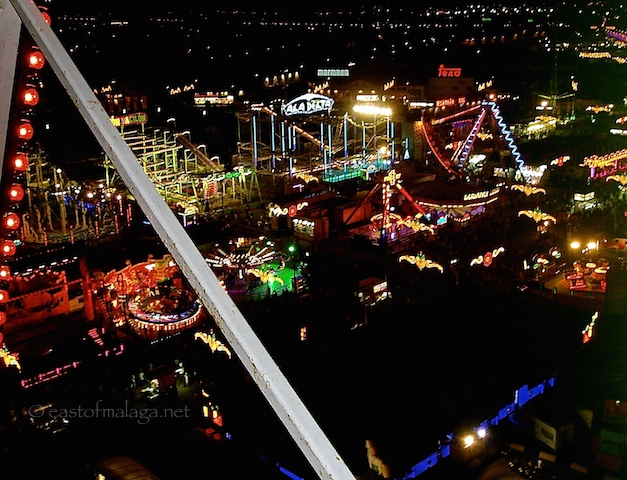 View from the Ferris wheel at Malaga feria