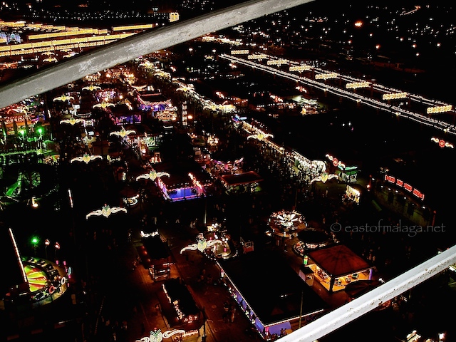 View from the Ferris wheel at Malaga feria