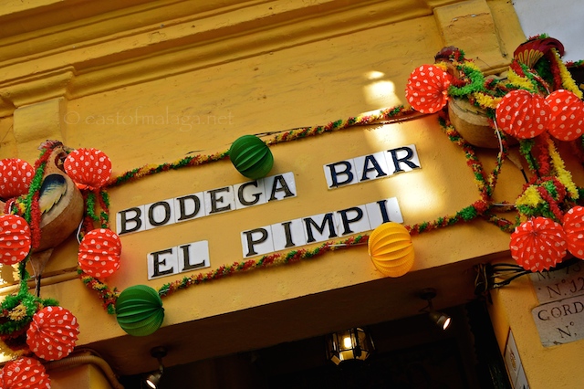 The famous Bodega Bar El Pimpi