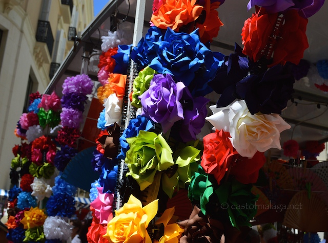 Colourful stall at Malaga feria