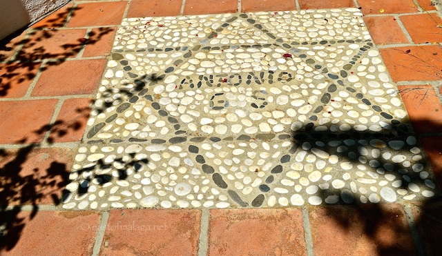 Antonio's initials in stone = El Acebuchal