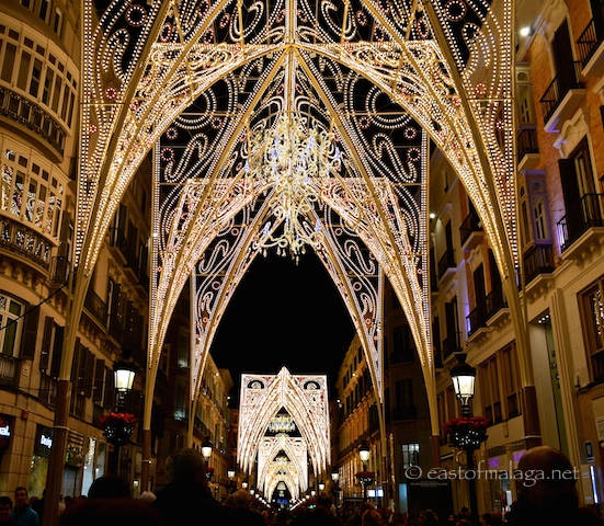Malaga's gothic Christmas lights  2014