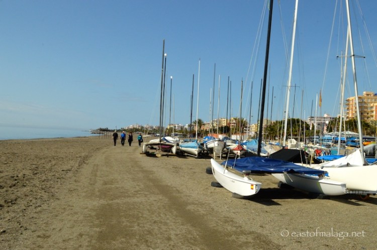 Sandy path near the boat club, Torre del Mar
