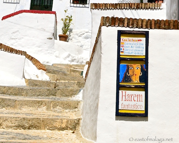 The sign for the Harem peep-show, Frigiliana