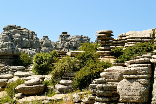 Limestone rock formations at El Torcal, Antequera