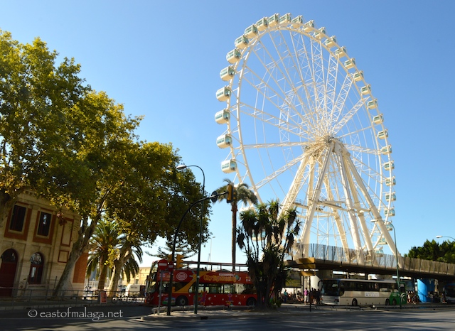 Malaga's new ferris wheel at Muelle de Heredia
