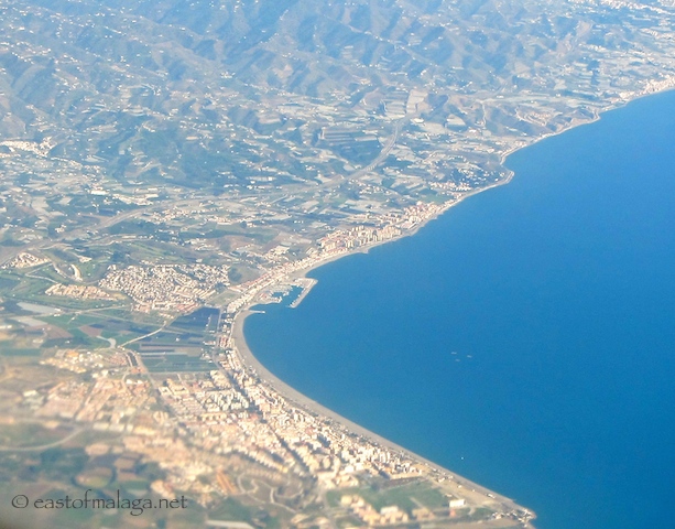 Photos from 35,000 feet: Axarquía coast and inland | East of Málaga