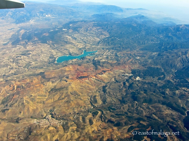 Photos from 35,000 feet: Axarquía coast and inland | East of Málaga
